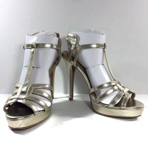 Women's Heidi Platform Heel Gold, Size 7.5